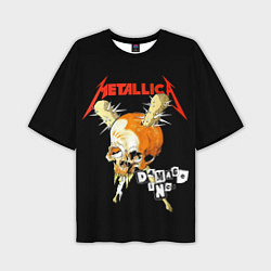 Футболка оверсайз мужская Metallica - orange skull, цвет: 3D-принт