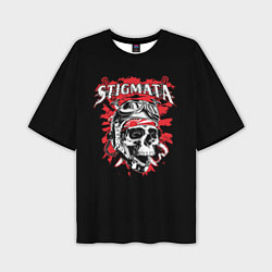 Мужская футболка оверсайз Stigmata Skull
