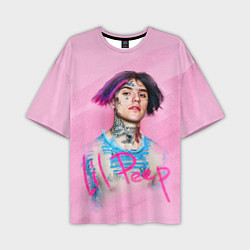 Футболка оверсайз мужская Lil Peep: Pink Style, цвет: 3D-принт