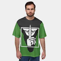 Футболка оверсайз мужская Rainbow Six Siege: Caveira, цвет: 3D-принт — фото 2