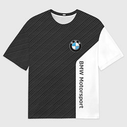 Футболка оверсайз мужская BMW CARBON БМВ КАРБОН, цвет: 3D-принт