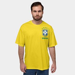 Футболка оверсайз мужская Сборная Бразилии, цвет: 3D-принт — фото 2