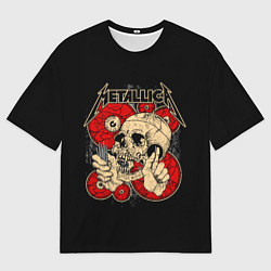 Футболка оверсайз мужская Metallica Skull, цвет: 3D-принт