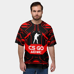 Футболка оверсайз мужская CS:GO - Денис, цвет: 3D-принт — фото 2
