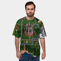 Футболка оверсайз мужская Heroes III: Map, цвет: 3D-принт — фото 2