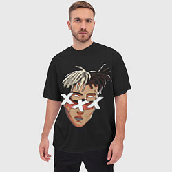 Футболка оверсайз мужская XXXTentacion Head, цвет: 3D-принт — фото 2