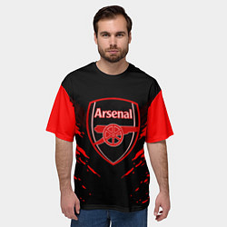 Футболка оверсайз мужская Arsenal FC: Sport Fashion, цвет: 3D-принт — фото 2