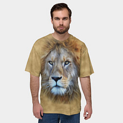 Футболка оверсайз мужская Песчаный лев, цвет: 3D-принт — фото 2