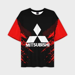 Мужская футболка оверсайз Mitsubishi: Red Anger