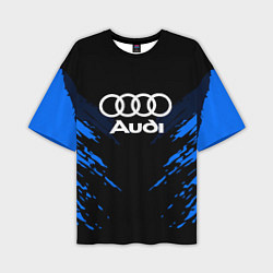 Мужская футболка оверсайз Audi: Blue Anger