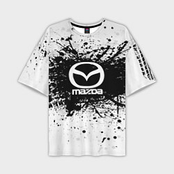 Мужская футболка оверсайз Mazda: Black Spray