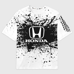 Футболка оверсайз мужская Honda: Black Spray, цвет: 3D-принт