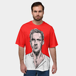 Футболка оверсайз мужская Райан Гослинг, цвет: 3D-принт — фото 2