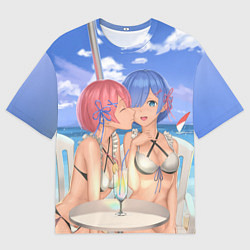 Мужская футболка оверсайз Жизнь в другом мире с нуля