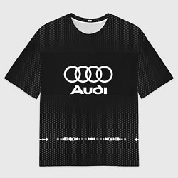 Футболка оверсайз мужская Audi: Black Abstract, цвет: 3D-принт