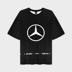 Мужская футболка оверсайз Mercedes: Black Abstract