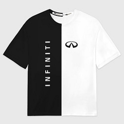 Футболка оверсайз мужская Infiniti: Black & White, цвет: 3D-принт