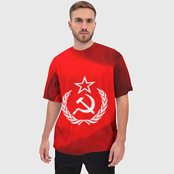 Футболка оверсайз мужская Патриот СССР, цвет: 3D-принт — фото 2