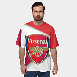 Футболка оверсайз мужская FC Arsenal, цвет: 3D-принт — фото 2
