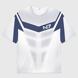 Мужская футболка оверсайз N7: White Armor