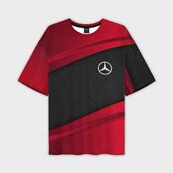 Мужская футболка оверсайз Mercedes Benz: Red Sport