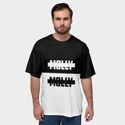 Футболка оверсайз мужская Molly: Black & White, цвет: 3D-принт — фото 2