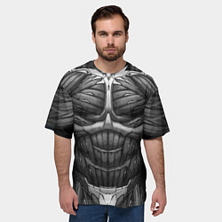 Футболка оверсайз мужская Экзоскелет, цвет: 3D-принт — фото 2