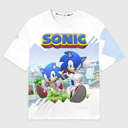 Футболка оверсайз мужская Sonic Stories, цвет: 3D-принт