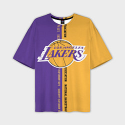 Футболка оверсайз мужская NBA: LA Lakers, цвет: 3D-принт