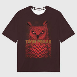 Мужская футболка оверсайз Twin Peaks: Red Owl