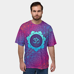 Футболка оверсайз мужская Роскошный Ом, цвет: 3D-принт — фото 2