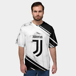 Футболка оверсайз мужская Juventus, цвет: 3D-принт — фото 2