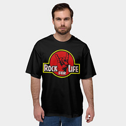 Футболка оверсайз мужская Rock for Life, цвет: 3D-принт — фото 2