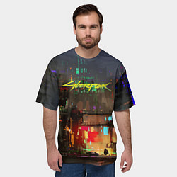 Футболка оверсайз мужская Cyberpunk 2077: Night City, цвет: 3D-принт — фото 2