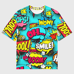 Мужская футболка оверсайз Кислотный поп-арт