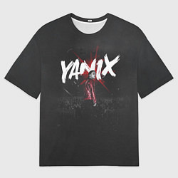 Мужская футболка оверсайз YANIX: Black Side