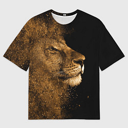 Мужская футболка оверсайз Песчаный лев
