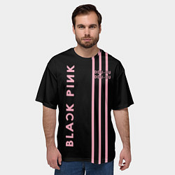Футболка оверсайз мужская Black Pink, цвет: 3D-принт — фото 2