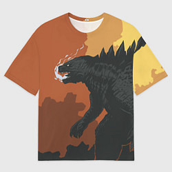 Мужская футболка оверсайз Godzilla: Monster Smoke