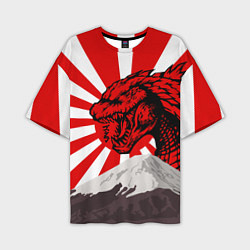 Футболка оверсайз мужская Japanese Godzilla, цвет: 3D-принт