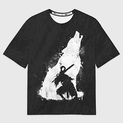Футболка оверсайз мужская Dark Souls: Howling Wolf, цвет: 3D-принт