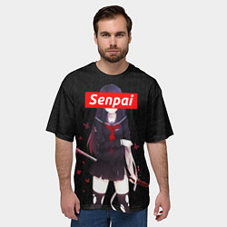 Футболка оверсайз мужская Senpai Assassin, цвет: 3D-принт — фото 2