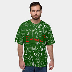 Футболка оверсайз мужская E=mc2: Green Style, цвет: 3D-принт — фото 2
