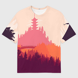 Мужская футболка оверсайз Firewatch City