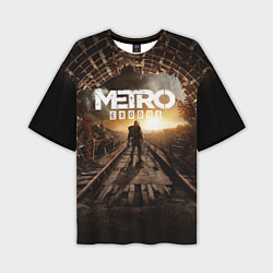 Мужская футболка оверсайз Metro Exodus: Sunset