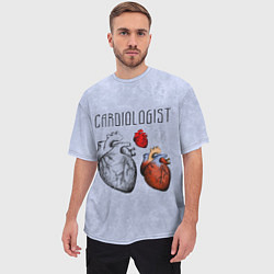 Футболка оверсайз мужская Cardiologist, цвет: 3D-принт — фото 2