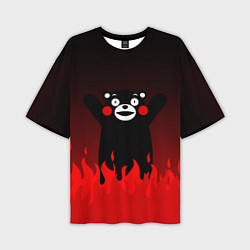 Футболка оверсайз мужская Kumamon: Hell Flame, цвет: 3D-принт