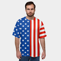 Футболка оверсайз мужская American Patriot, цвет: 3D-принт — фото 2