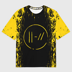 Футболка оверсайз мужская 21 Pilots: Yellow & Black, цвет: 3D-принт