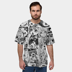 Футболка оверсайз мужская Ahegao Babes, цвет: 3D-принт — фото 2